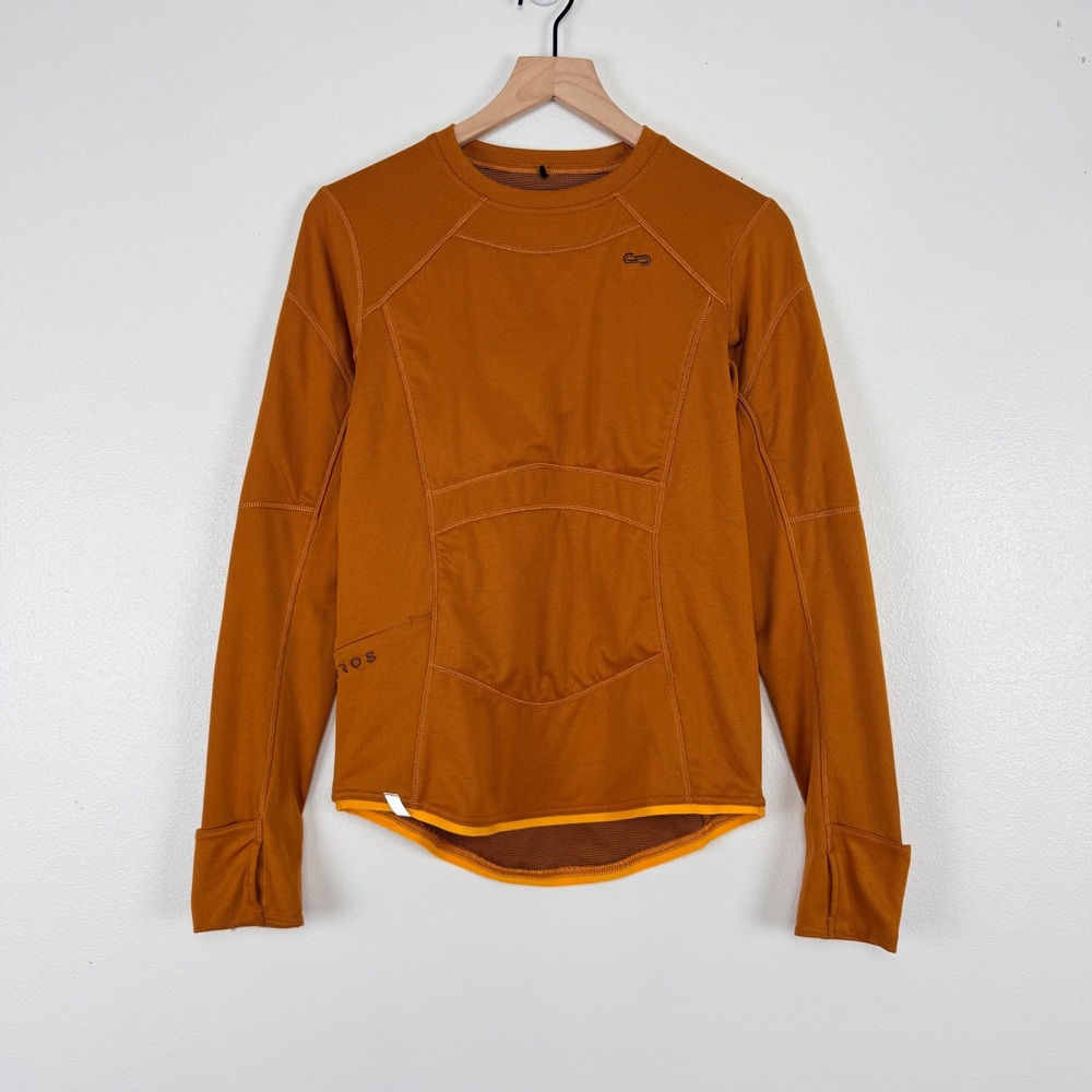 OROS Nova Long Sleeve Technical Base Layer Top Womens M Orange Ski Outdoor - Picture 15 of 16